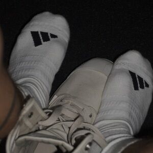 Adidas Men's White Crew Socks